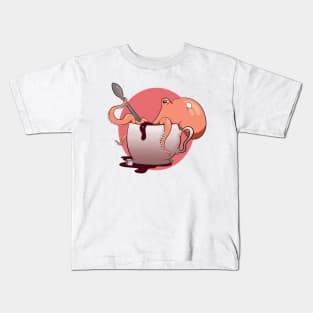 Tea time Octopus Kids T-Shirt